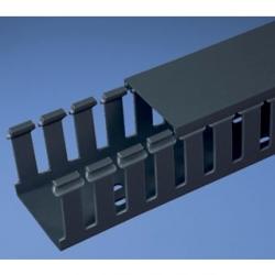 SLOTTED DUCT, PVC,3IN X3IN X6FT ,BLK